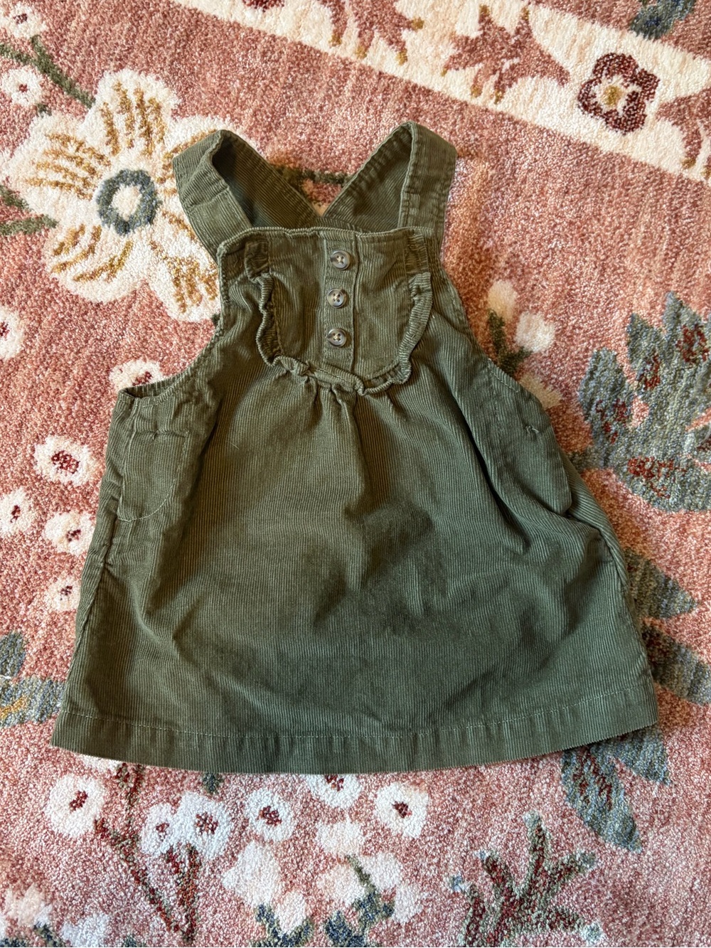 Carter's Olive Green Corduroy Baby Dress